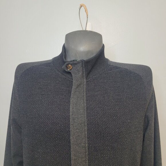 Ted Baker Jensill Herringbone Zip Cardigan Size 5 (US L) - Picture 3 of 16